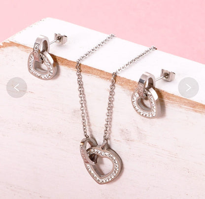 Schmuck-Set "Say it with Love" gold u. silber