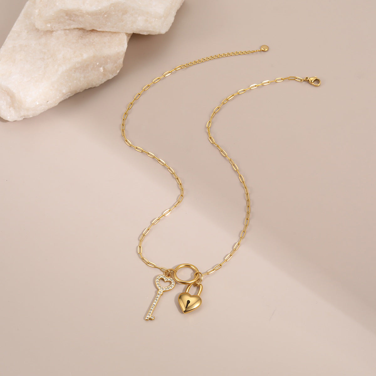 Charm-Kette "Lock&Key"